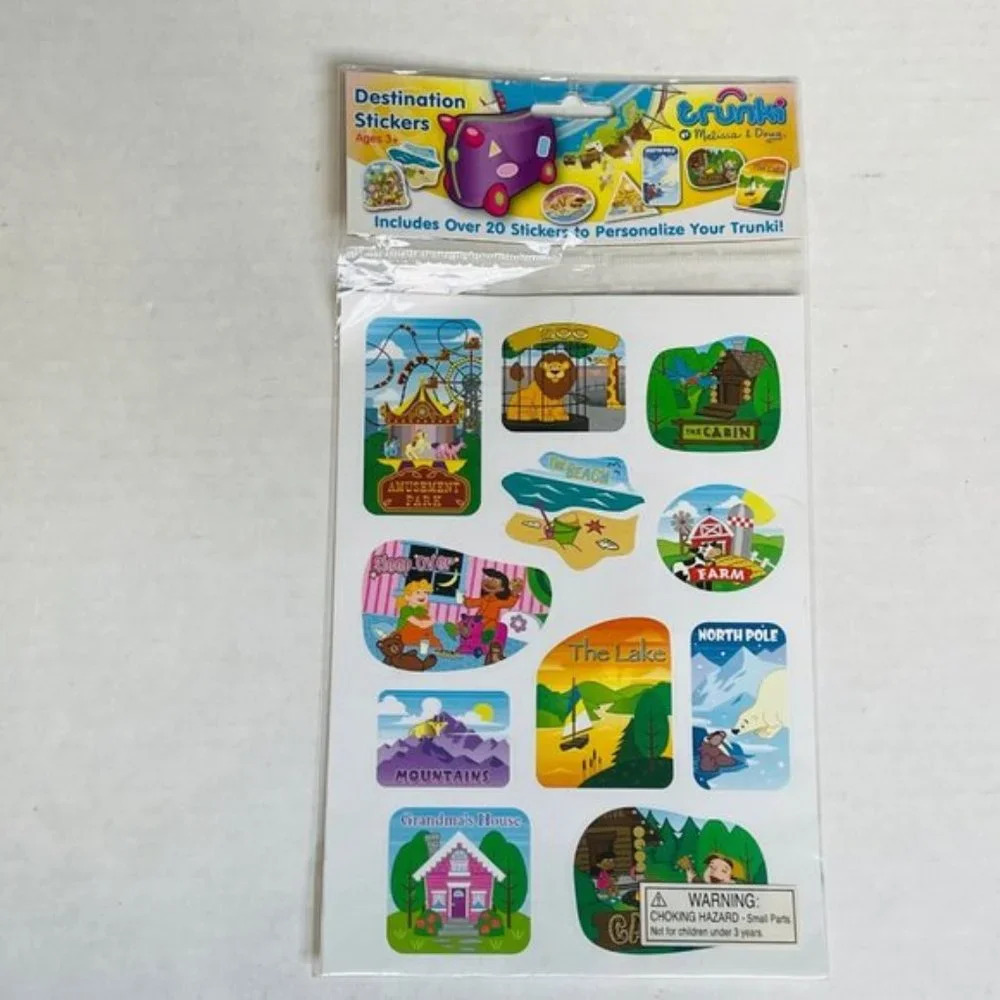 Melissa and Doug Trunki Destination Stickers Cabin‎ Lake Mountain Kids Learning